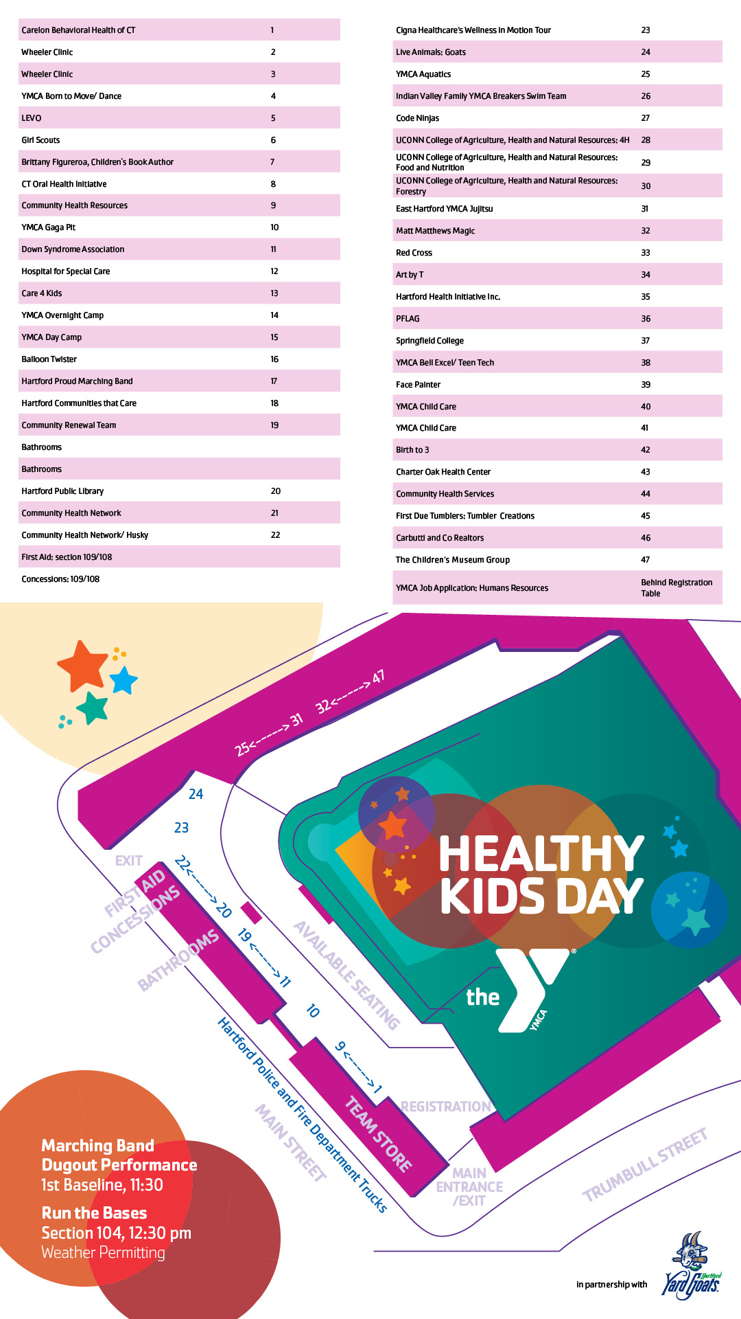 Healthy Kids Day Concourse Map 2024