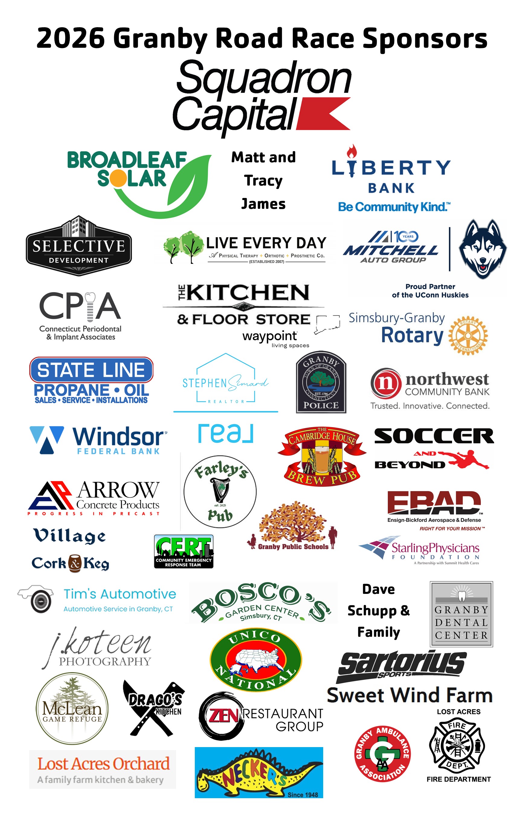 2026 Granby Road Race Sponsors