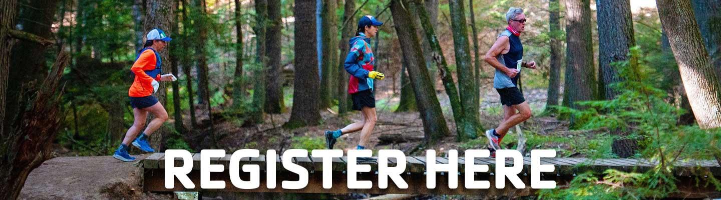Road race registration banner
